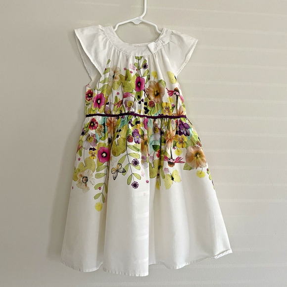 Cherokee Girls Sun Dresses Size 6/6X Lemons Floral Cotton - Picture 2 of 16